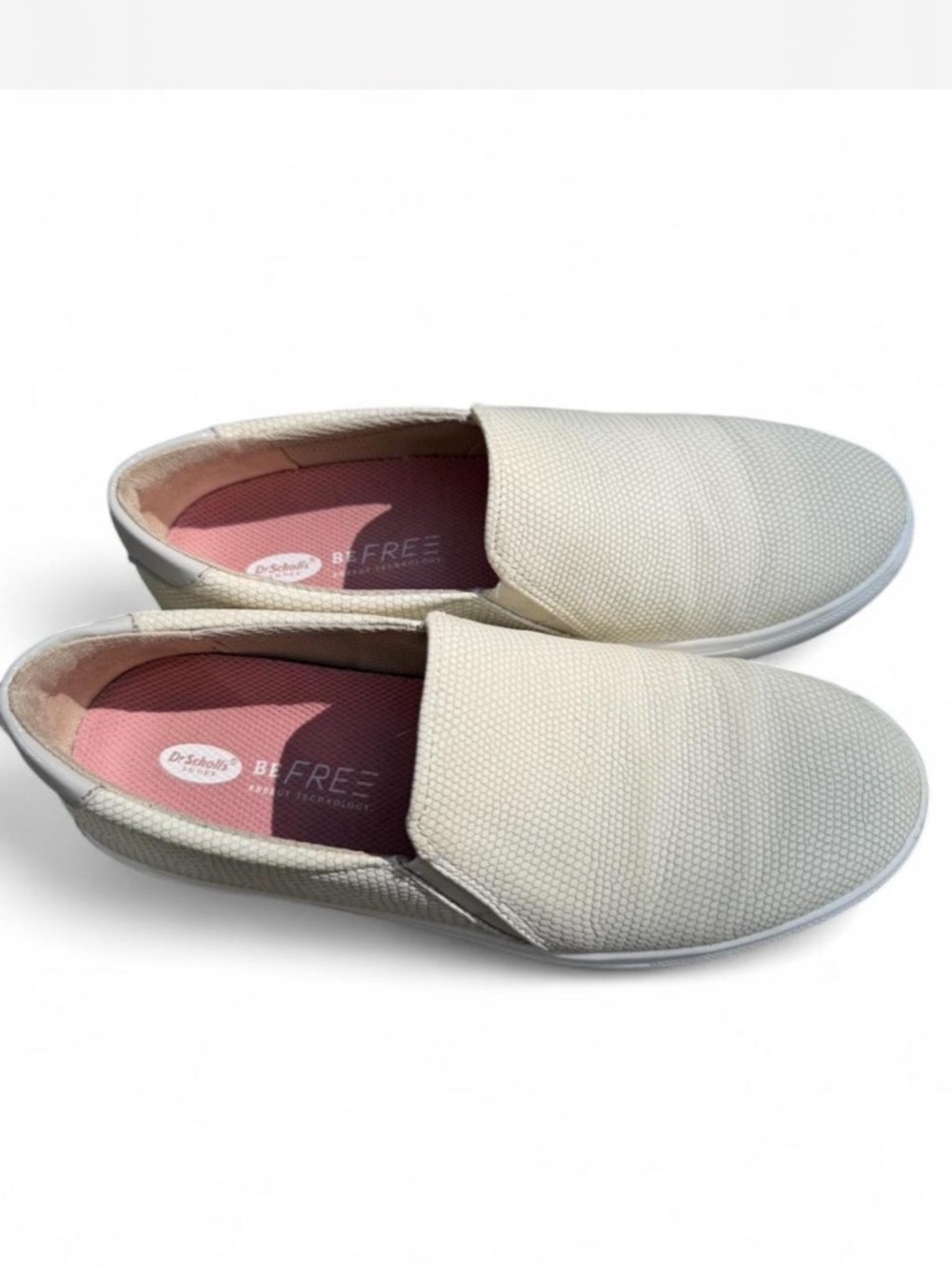 Dr. Scholl's Slip-On Sneakers in Cream with Pink Insole